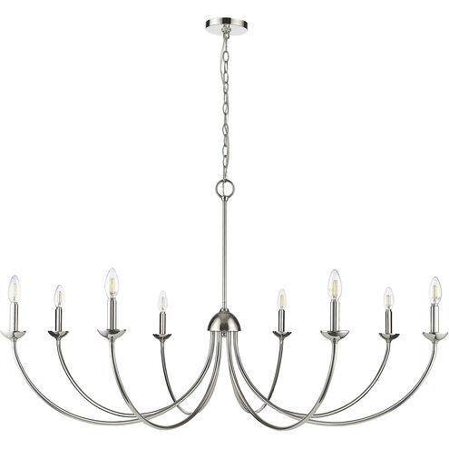 Huxley 8 Light 52 inch Polished Nickel Chandelier Ceiling Light